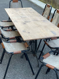 Tavolo ghisa e legno